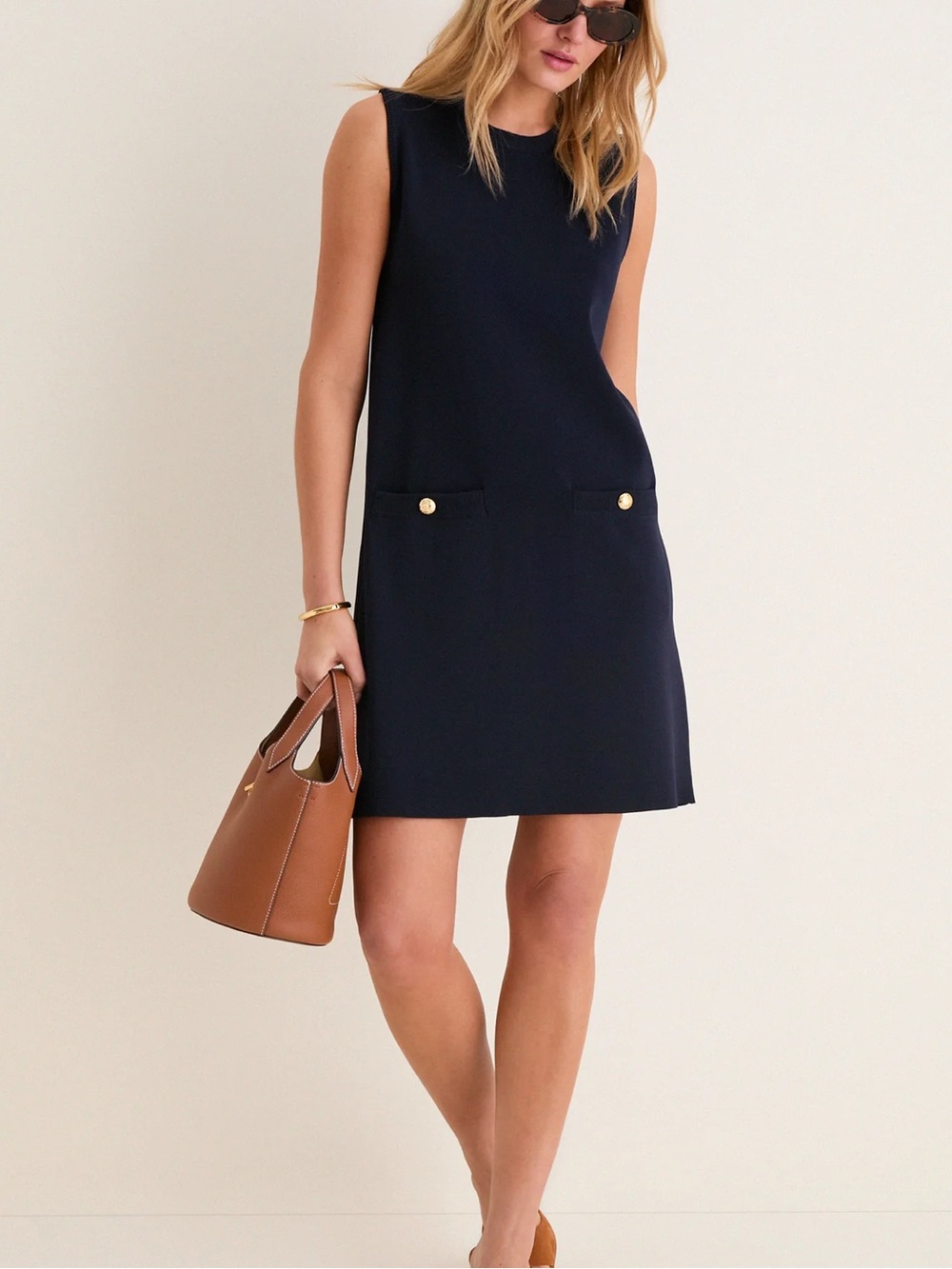 Tuckernuck Pomander Place Navy Knit Mallet Dress